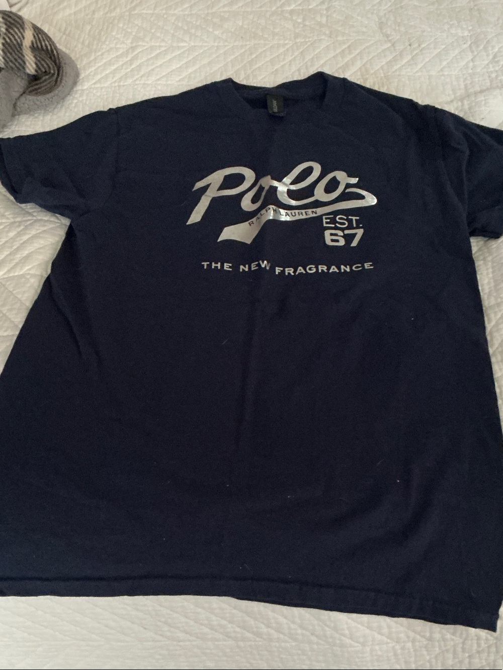 Polo by Ralph Lauren Navy Graphic Logo Tee with Silver Print